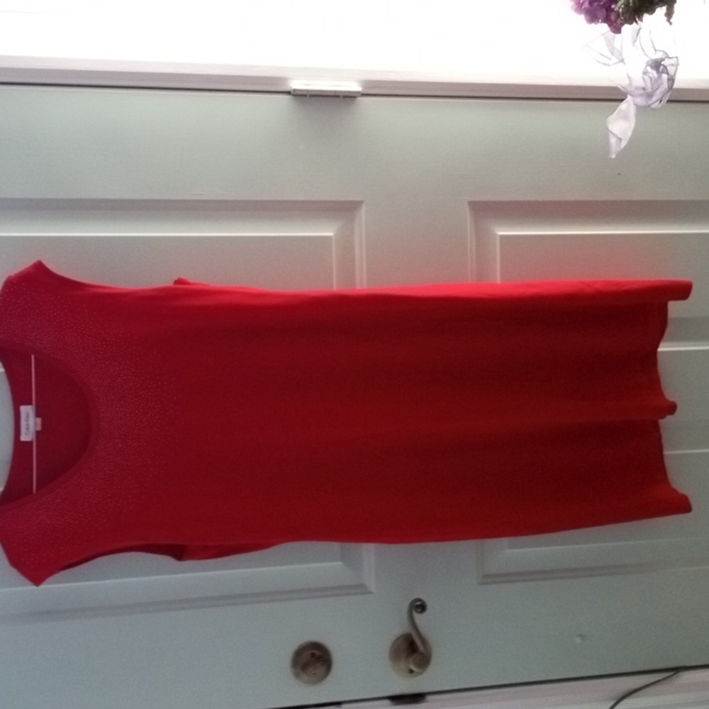Calvin Klein Collection Bold Red Midi Dress